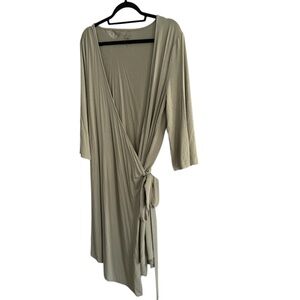 Caden Lane Solid Moss Bamboo Knit Maternity Robe